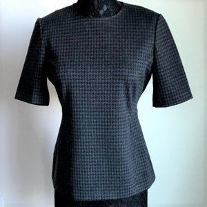 Theory - Black/Grey Top - Sz Large - NEW w/Tags